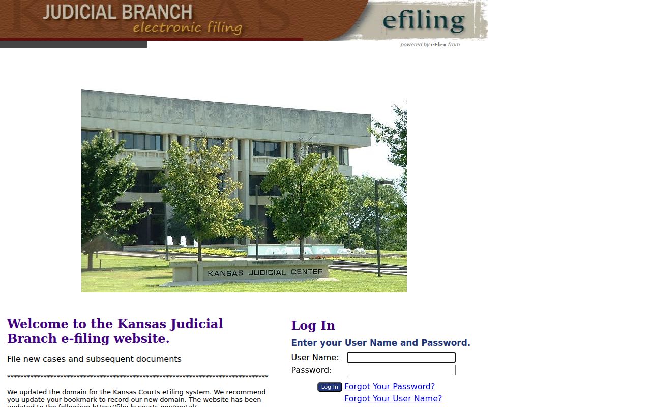 Park court docket Kansas eFlex filing portal