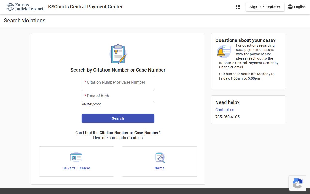 Quinter court docket Kansas payment search fields